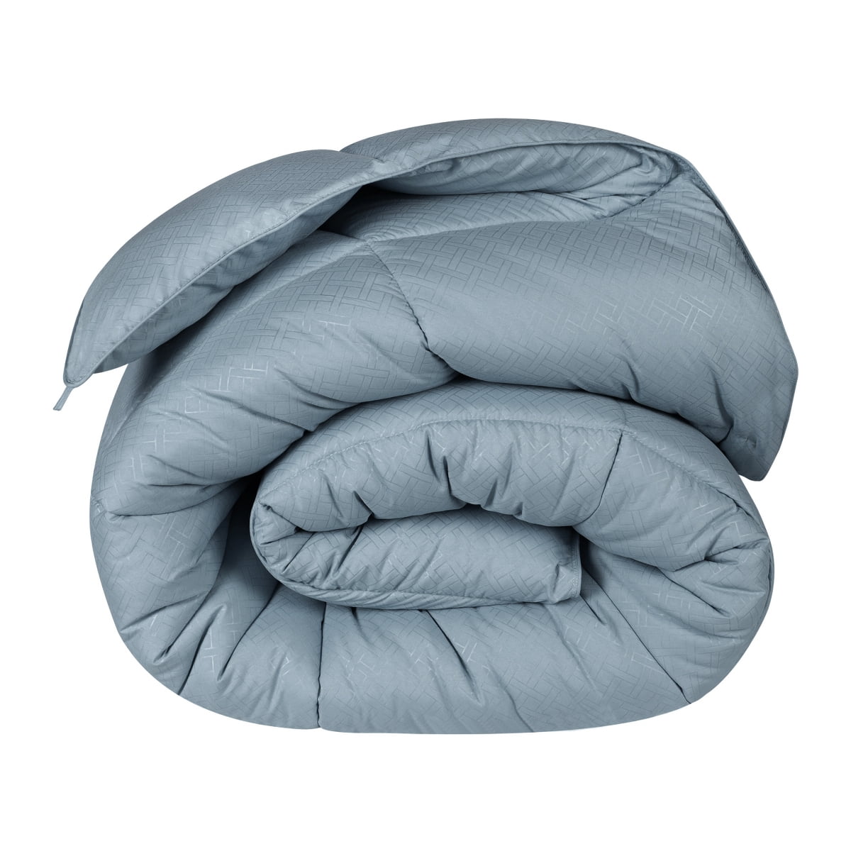 Superior Basketweave Plush Down Alternative Comforter, King, Smoke Blue