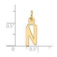 thumbnail image 4 of 10k Large Slanted Block Initial N Charm, 4 of 4