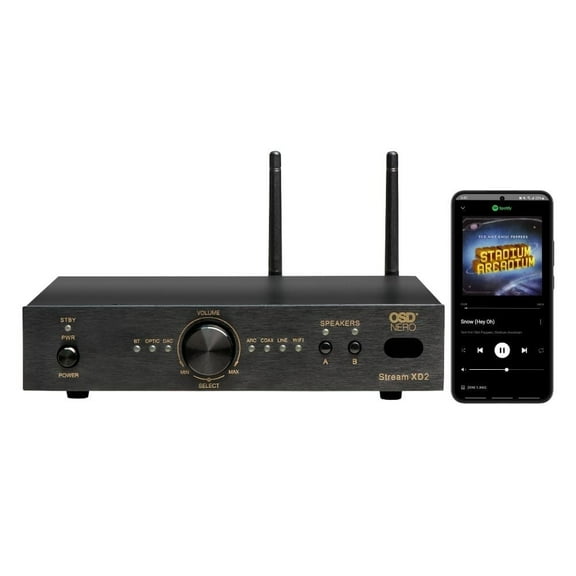 OSD Nero Stream XD2 150W x2 App Controlled Amplifier HDMI ARC, DAC, Wireless BT, Type-C USB