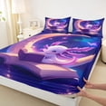 thumbnail image 3 of Feelyou Kawaii Axolotl Animal Full Size Sheets, Dreamy Stars Moon Bed Sheets, Teens Kids Boys Girls Sheet Sets, Microfiber Bedroom Decor, 4 Pieces, 3 of 7