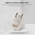 thumbnail image 2 of Rj45 Connector Cat7 8p8c Modular Ethernet Cable Header Plug For Network Rj 45 Cat7 Crimp Connector, 2 of 5
