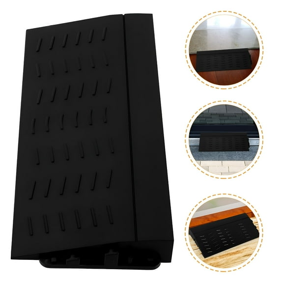 LAMIRO Threshold Ramp for Doorways-Wheelchair Ramp for ,Steps,Driveway,and Curb Sweeping Robots,Black