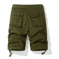 thumbnail image 4 of MIUOWANP Men's Relaxed Cargo Shorts with Multi Pockets Solid Color Loose Fit Outdoor Sport Adjustable Cuffs Half Pants Size M(6)Army Green, 4 of 8