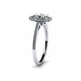 thumbnail image 5 of HeartsAndYou 1.6ct Engagement Ring for Women Oval Cut Moissanite Round Accent Halo 18k White Gold Over Silver, 5 of 9