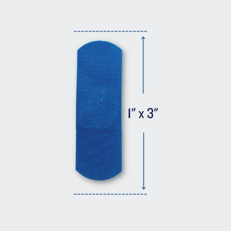 Blue Metal Sterile Detectable Foam Adhesive Strips, 1 x 3 Bulk