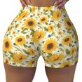 thumbnail image 2 of Daiia Beautiful Countryside Sunflower Pattern Women's Workout Shorts Biker Shorts - High Waisted Workout Spandex Tummy Control Gym Running Yoga Shorts-XX-Large, 2 of 8