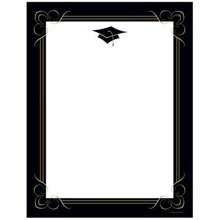 Scroll and Flourish Graduation Letterhead - 80 Sheets
