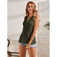 thumbnail image 3 of Sherrylily Women Tank Tops V Neck Waffle Knit Summer Sleeveless Loose Tee Shirts, 3 of 5