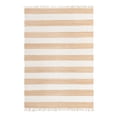 thumbnail image 3 of Unique Loom Chindi Rag Collection Area Rug - Striped (7' 1" x 10' Rectangle Beige/Ivory), 3 of 7