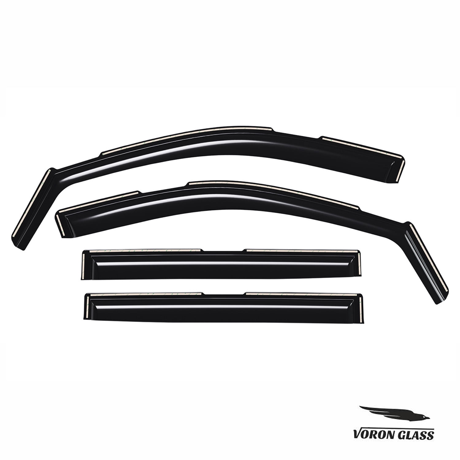 Voron Glass In-Channel Extra Durable Rain Guards for Chevrolet (Chevy) Suburban 2021-2026, Window Deflectors, Vent Window Visors, 4 Pieces - 200482