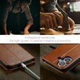 thumbnail image 4 of Allytechgroup Wallet Case for Apple iPhone 16, Premium Leather Flip Stand Cards Holder Business Type RFID Blocking Shockproof Phone Case Cover for iPhone 16, Brown, 4 of 7