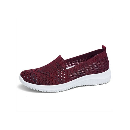 

SIMANLAN Womens Slip On Shoes Non Slip Athletic Walking Shoes Lightweight Comfort Gym Slip On Trainers Sneakers