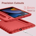 thumbnail image 5 of JETech Kids Case for iPad 10.2 Inch (9th/8th/7th Generation, 2021/2020/2019), iPad Air 3 10.5 (3rd Gen, 2019) and iPad Pro 10.5 2017, Shockproof Lightweight Tablet Cover with Handle Stand (Red), 5 of 6