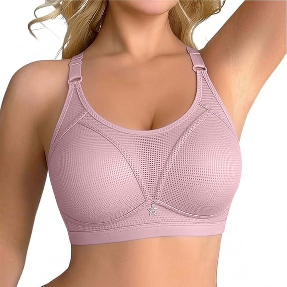 Aofany Plus Size Seamless Bras for Women Wireless Adjustable Strap Push Up Comfortable Underwear Full Coverage Everyday Bras, 36C-44C