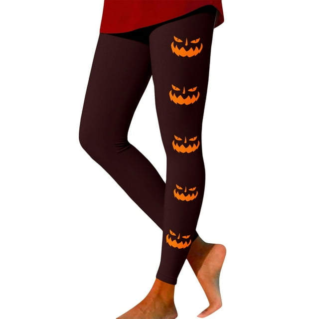 Jindong Leggings de Yoga Slim Imprimé Halloween Mode Décontractée pour Femmes