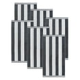 thumbnail image 3 of Superior Cabana Striped 6-Piece Oversized Cotton Beach Towel Set, Charcoal, 3 of 11
