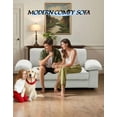 thumbnail image 2 of 79" Cream White Velvet Storage Sofa - Modern 2-Seater Loveseat with Hidden Storage, Space-Saving Design for Living Room & Small Homes, 2 of 21