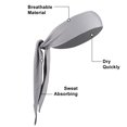 thumbnail image 4 of Unique Bargains 1 Pcs Adjustable Nonslip Sweat Wicking Tennis Tie Headband Sweatband for Men Women Gray, 4 of 6