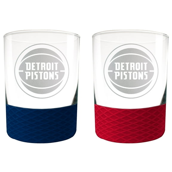 Detroit Pistons 14oz. Commissioner Rocks Glass Two-Piece Set