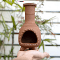 thumbnail image 4 of Handmade Terracotta Holder Burner for Smudging and Meditations - Mexican Style Chiminea Clay Incense Dish, 4 of 9