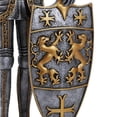 thumbnail image 3 of Medieval Times King's Royal Guardian Knight in Shining Armor Sword and Shield Statue 22 Inch, 3 of 4