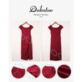 thumbnail image 3 of Dokotoo Women's Off Shoulder Bodycon Dress Short Sleeve High Slit Back Zipper Evening Party Cocktail Midi Dresses S-XL, 3 of 6