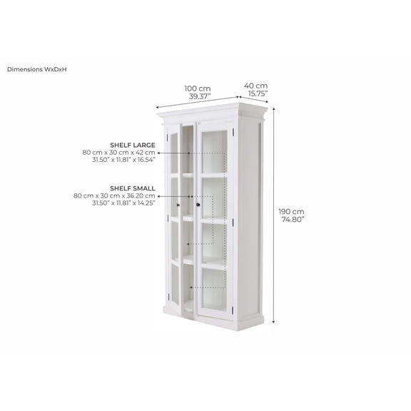 Beaumont Lane Curio Cabinet in Pure White