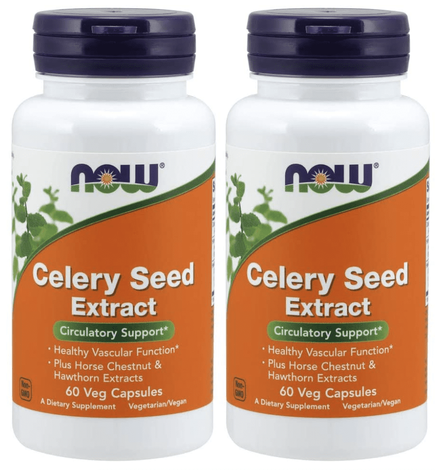 NOW Foods Celery Seed Extract 60 Vegetable Capsule 2 Packs