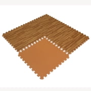 Greatmats Wood Grain Interlocking Wood Look Reversible Foam Tiles 1/2 Inch x 2x2 Ft. Light Wood/Tan 15 Pack