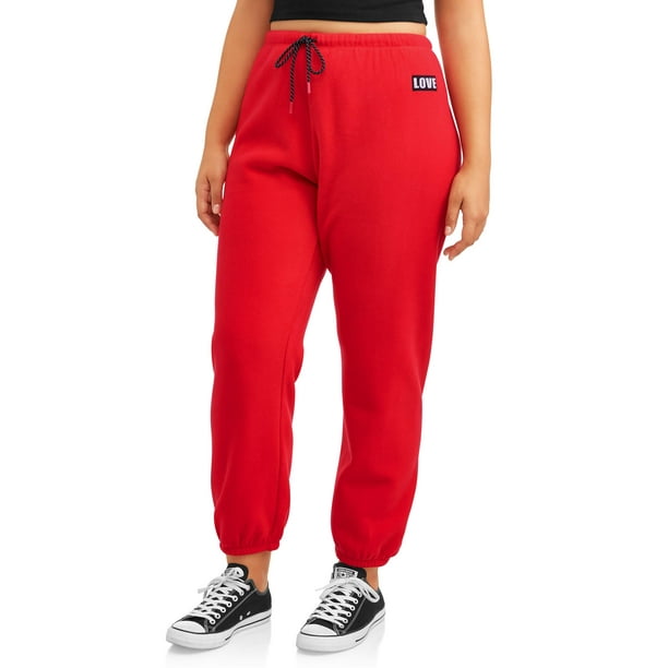 No Boundaries - No Boundaries Juniors' Plus Size Polar Fleece Solid and Printed Sweatpants
