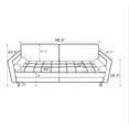 thumbnail image 6 of Demi Mid-Century Tufted Cushion Back Fabric Upholstered Sofa in Light Gray, 6 of 6
