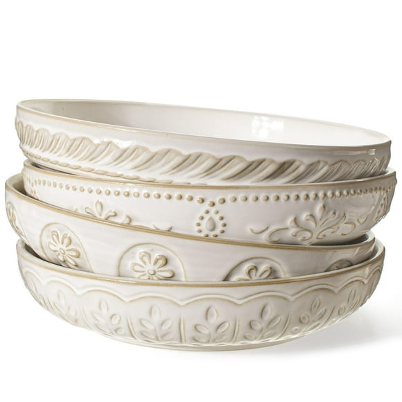 Cuencos para pasta Artena, 1500 ml, tamaño grande, para servir ensalada, 25 cm, juego de 4