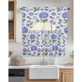 thumbnail image 2 of Purple Hydrangeas Kitchen Curtain and Valance Set 3 Pieces, Rod Pocket Short Tier Curtains 36 Inch Length, Botanical Garden Flowers Swag Topper Small Window Treatment for Cafe Bathroom Bedroom, 2 of 6