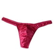 thumbnail image 4 of BKQCNKM Thongs Crotchless Panties underwear Panties Men's Comfortable Satin Underwear Men's Underwear Panties Hot Pink One Size, 4 of 5