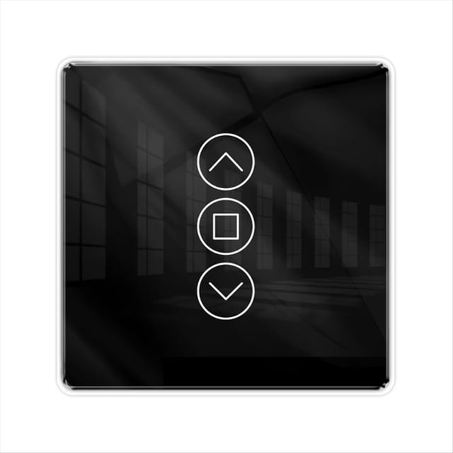 Interruptor Inteligente para Cortinas Tuya ZigBee 2.5D RF433, con Pantalla Táctil de Vidrio, para Persianas Enrollables, con Aplicación Inteligente Inalámbrica, Color Negro.