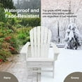 thumbnail image 3 of Gymax Chaise Adirondack de Patio en HDPE Chaise Longue d'Extérieur avec Ottoman Rétractable Blanc, 3 of 7
