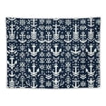 thumbnail image 5 of GOSMITH Soft Cushion Anchor Navy Blue White Nautical Tapestries Painting, 5 of 6