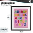 thumbnail image 4 of Stupell Industries Contemporary Gummy Alphabet over Pink Black Framed Print Under Glass, 13 x 16, by LISH Creative, 4 of 8