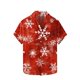 thumbnail image 1 of Hombres de Manga Larga, Navidad Impresa Turndown Collar Blusa, Casual Moda Botón Camisa para las Vacaciones, 1 of 5