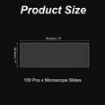 thumbnail image 2 of 100pcs Microscope Slides, 1x3 Inch 7101 Glass Slides Blank Kit Transparent for Microscope Laboratory Sample Observe, 2 of 6