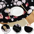 thumbnail image 3 of Botanical-Inspired Elastic Tablecloth for Round Table, Polyester Material with Water-Resistant Finish, Fits 44-52 Inch, Perfect for Home or Picnic, 3 of 6
