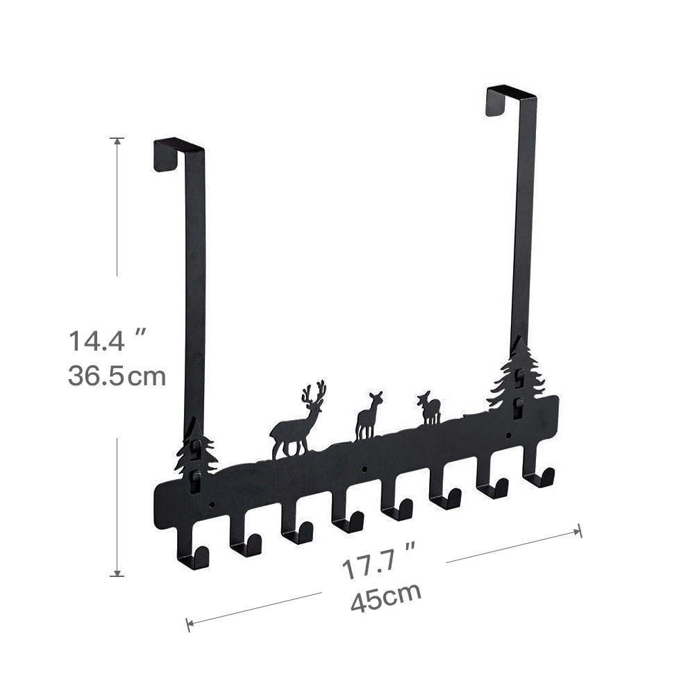 Kepooman Over The Door Hooks 8 Pack Over The Door Towel Hanger for Coat Hangers Sturdy Stainless Steel Hooks for Hanging Coats, Black Kepooman Over The Door Hooks 8 Pack Over The Door Towel Hanger for Coat Hangers Sturdy Stainless Steel Hooks for Hanging Coats, Black