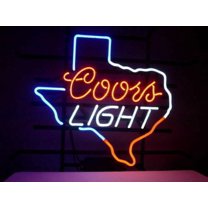 Queen Sense 17"x14" Coor Light Texas Neon Sign Man Cave Handmade Neon Light 117CLTM