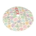 thumbnail image 6 of Christmas Tree Skirt, postmark Print colorful Soft Plush Christmas Tree Decorations Indoor, Tree Skirts Mat for New Year Halloween Holiday Christmas Party Decor 30", 6 of 6