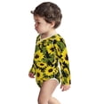 thumbnail image 3 of Xecao Sunflowers In Vintage Print Baby unisex-baby Cotton Long-sleeve Bodysuits-2 Years, 3 of 6