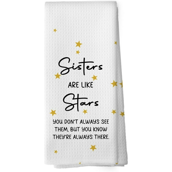 Sister Friends Kitchen Towels - Friendship Dish Towels, Christmas Birthday Gifts for BFF Bestie Sister Female Decorative Absorbent Dishcloths Hand Towels for Kitchen Decor 18x26 Inches