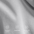 thumbnail image 6 of Bare Home Organic Cotton Jersey Duvet Cover Set with Shams, 3-Piece, Full/Queen, Light Gray, 6 of 10