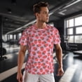 thumbnail image 3 of Wukai Strawberry Print Men's Short-Sleeved Mesh T-Shirt,Quick-Dry Short Sleeve Workout T-Shirt-Large, 3 of 8
