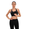 thumbnail image 5 of DODOING Women's Front Zip Sports Bra High Impact Sports Bras for Women Activewear Racerback Sports Bras Workout Gym Activewear Bra, 5 of 7
