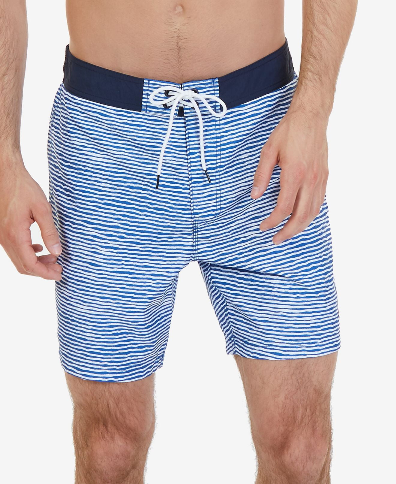 Nautica Nautica NEW Blue Mens Size XL Tropical Striped Swim Trunks